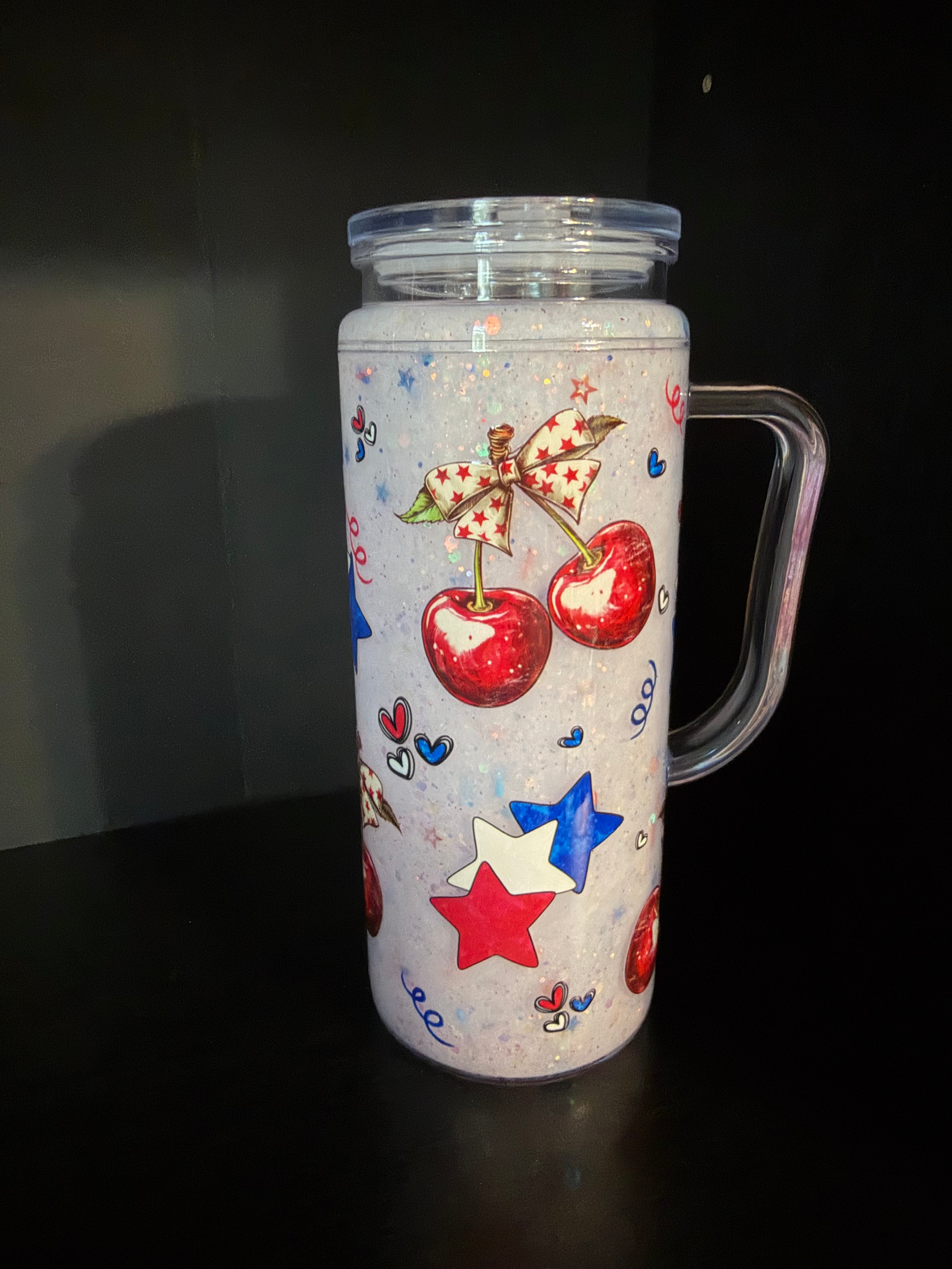 Red white blue cherries 20 oz